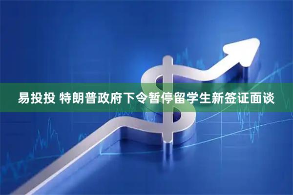 易投投 特朗普政府下令暂停留学生新签证面谈