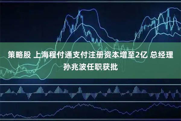 策略股 上海程付通支付注册资本增至2亿 总经理孙兆波任职获批