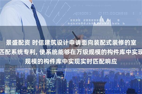 景盛配资 时信建筑设计申请面向装配式装修的室内模块化设计匹配系统专利, 使系统能够在万级规模的构件库中实现实时匹配响应